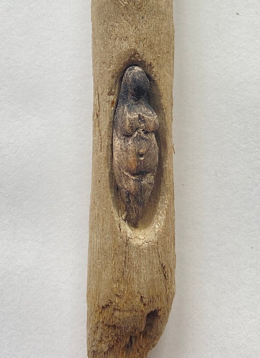 Earth Goddess votive 2 - grey brown