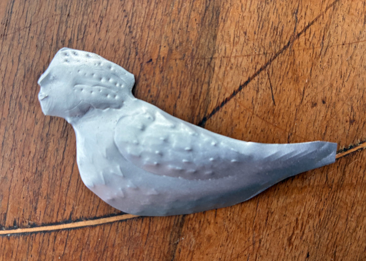 embossed bird woman gift tag