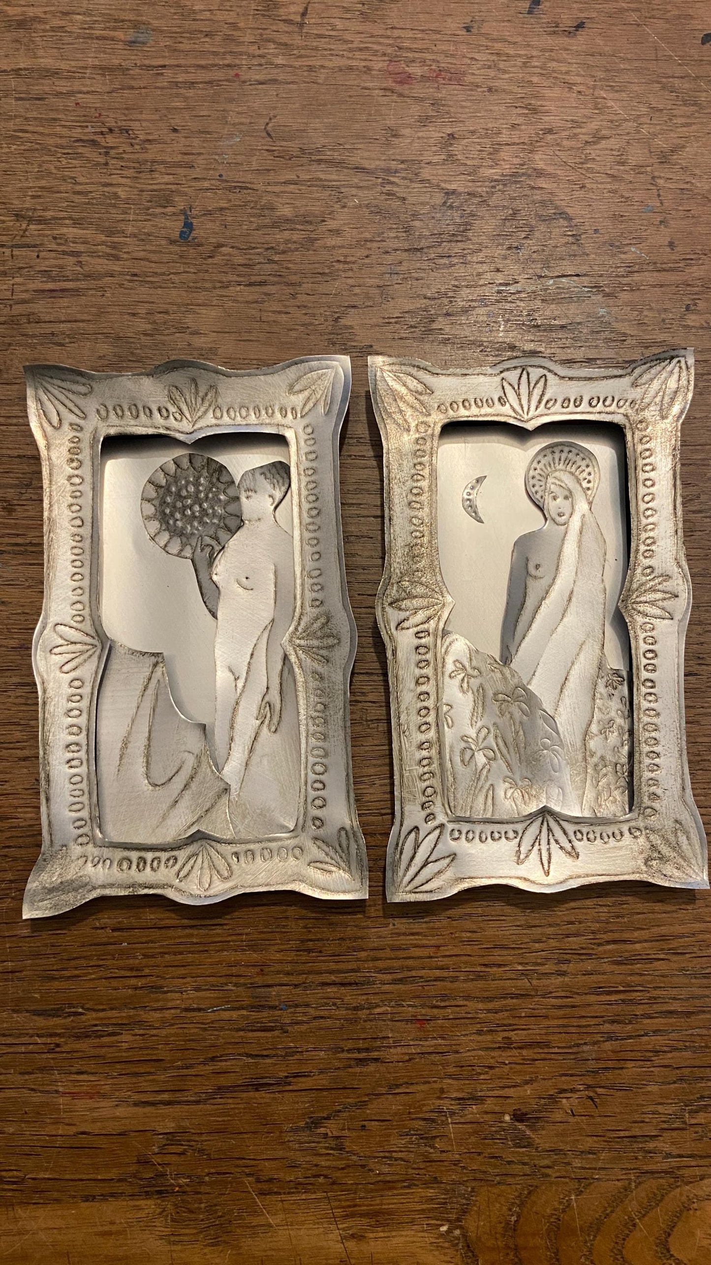 Handmade Saint Esme Altar Box, Recycled Materials