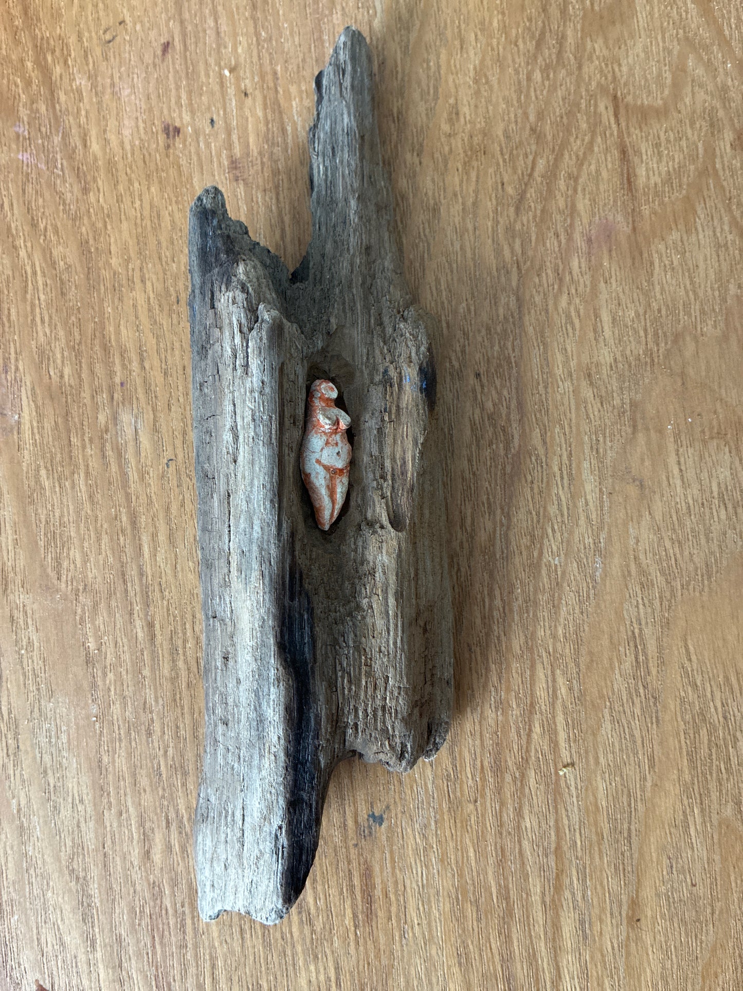 Goddess Votive 4 faded brick red