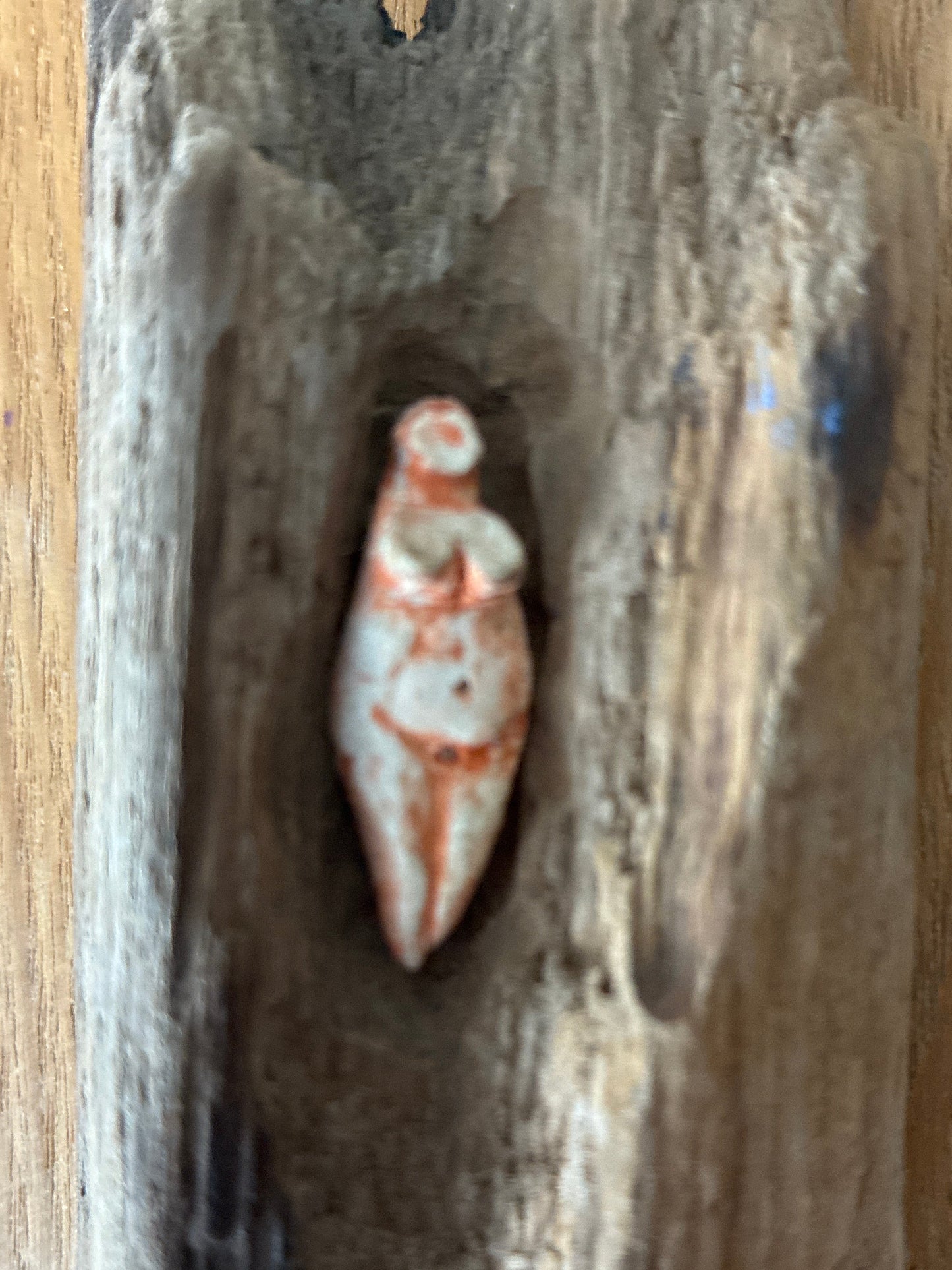 Goddess Votive 4 faded brick red