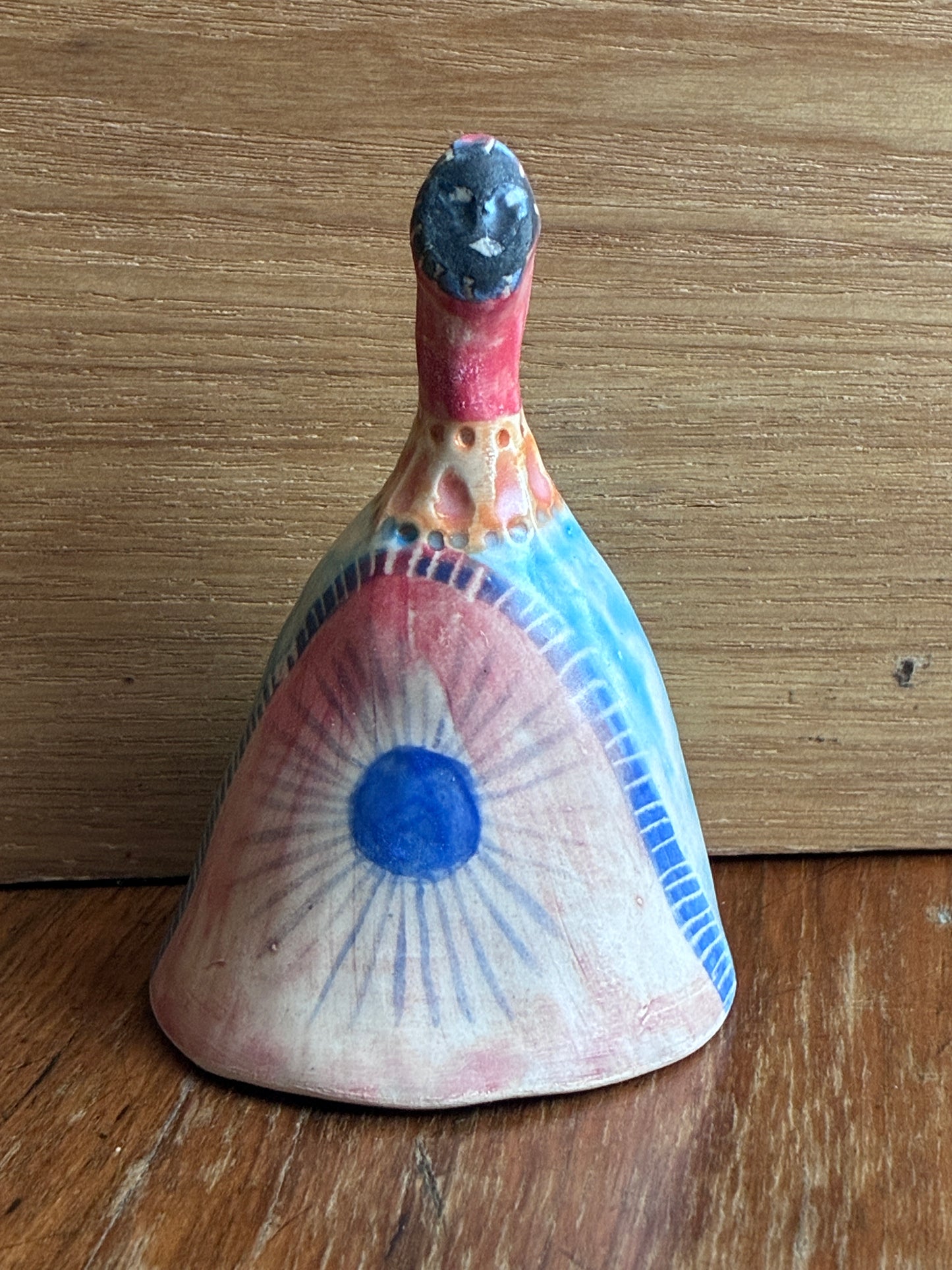 Bell: Blue Sun. Hand made ceramic bell