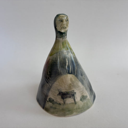 Bell: Field Witch. Hand made ceramic bell