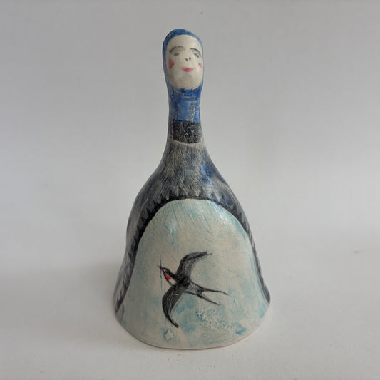 Bell: Swallow. Hand made ceramic bell