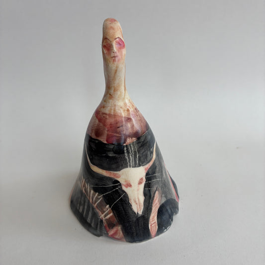 Bell: Longhorn. Hand made ceramic bell