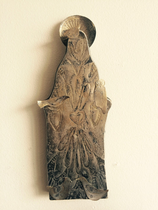 Etched Bird Icon – Reclaimed Timber & Recycled Aluminum Wall Art