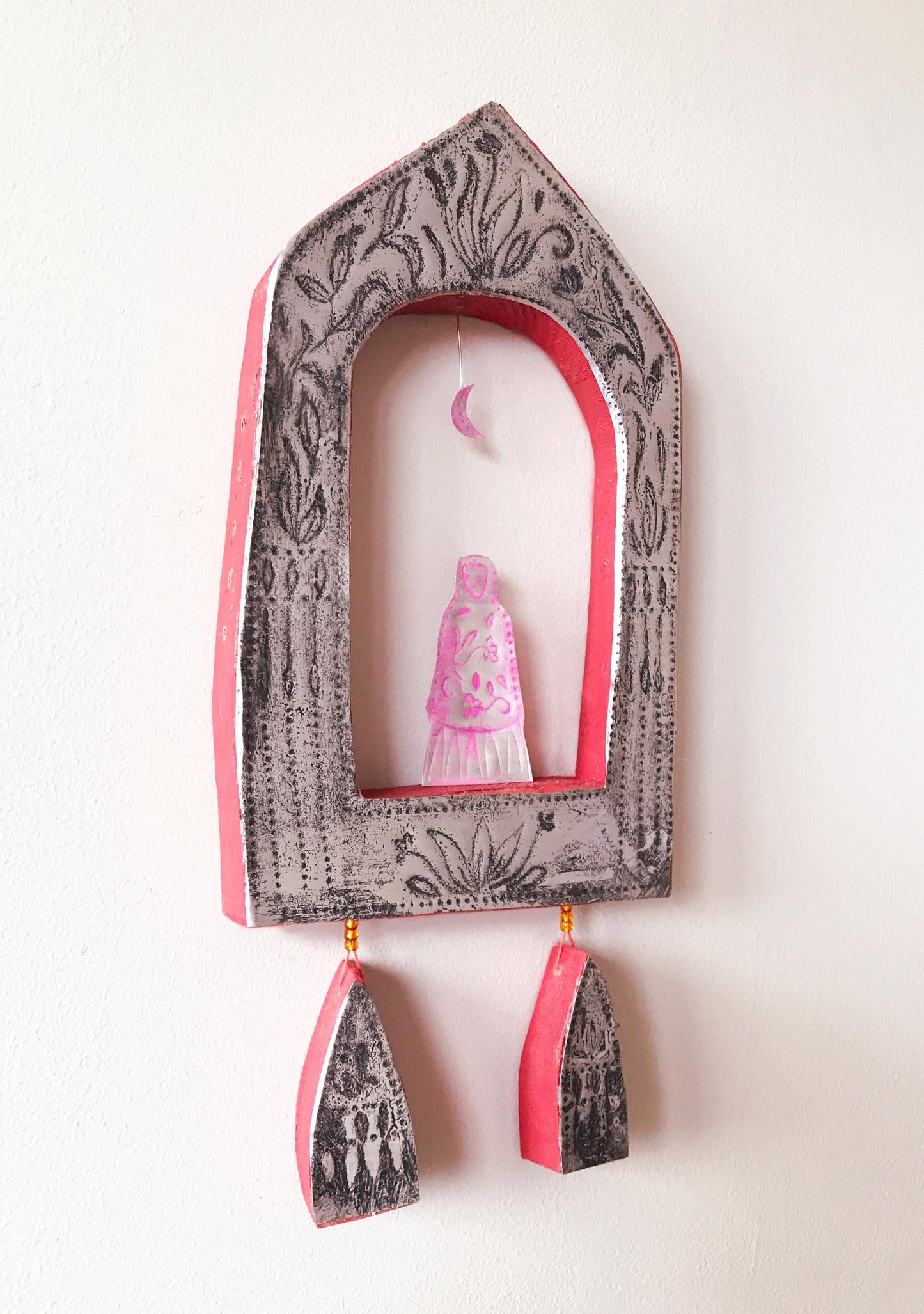 Handmade Opera Shrine – Recycled Aluminum, Reclaimed Wood