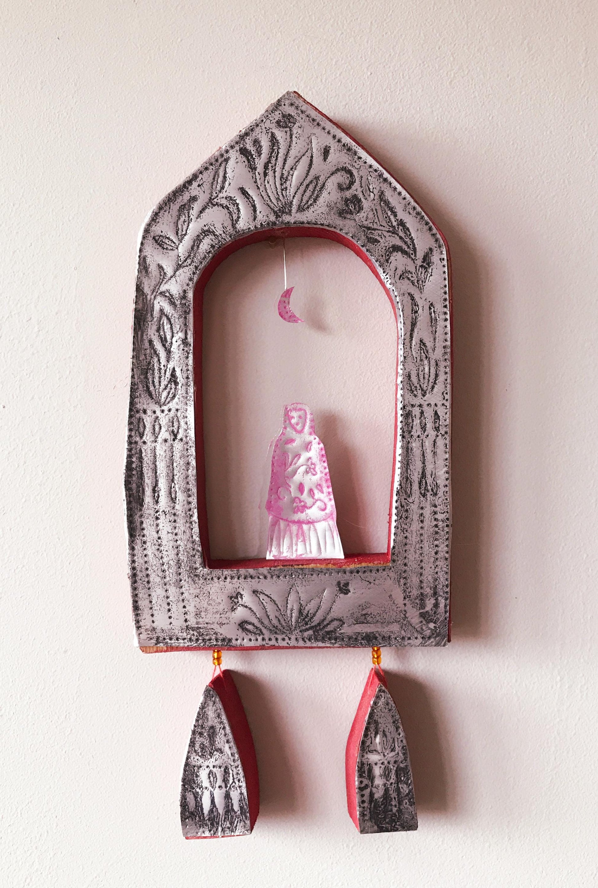 Handmade Opera Shrine – Recycled Aluminum, Reclaimed Wood