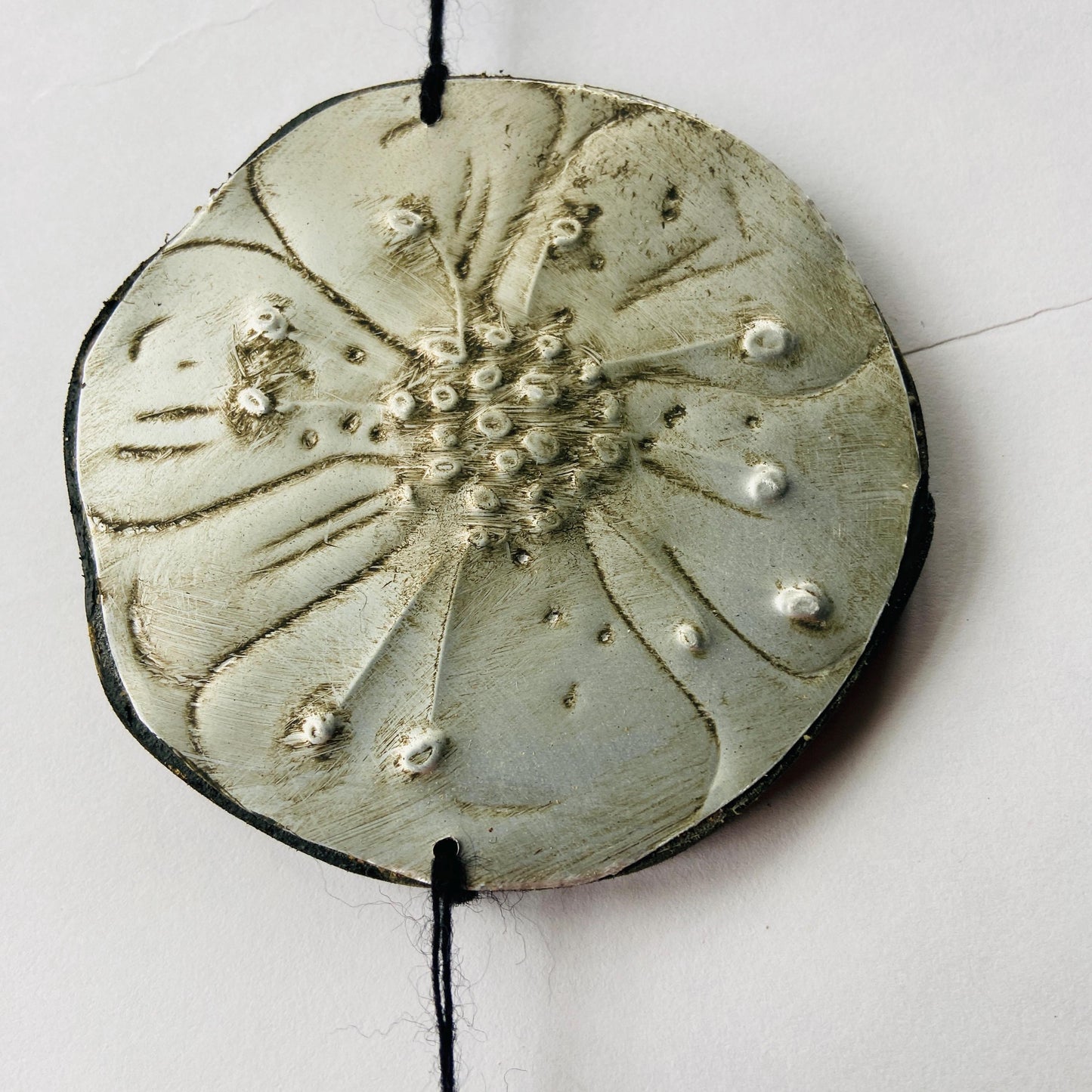 Hearts and flowers, recycled metal and wood wall hanging