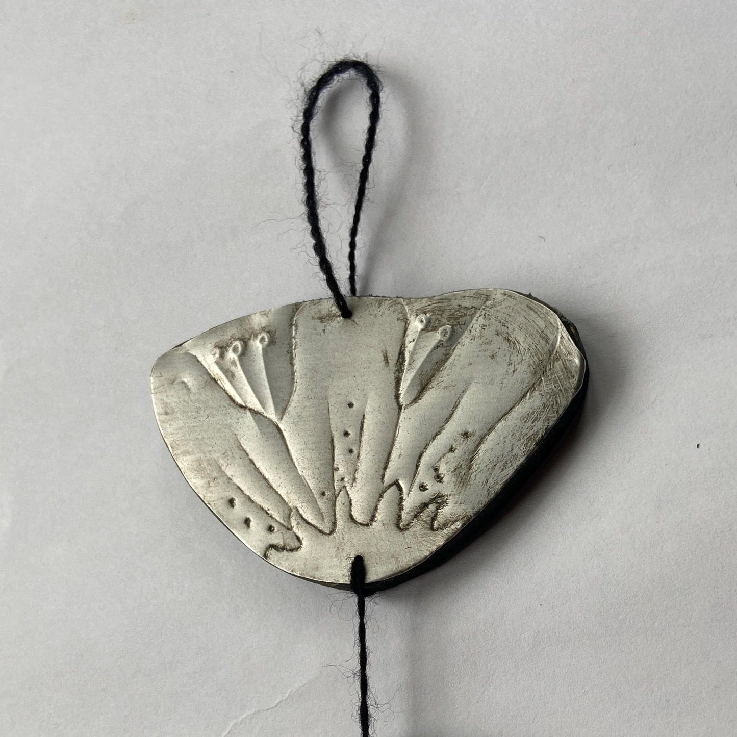 Hearts and flowers, recycled metal and wood wall hanging