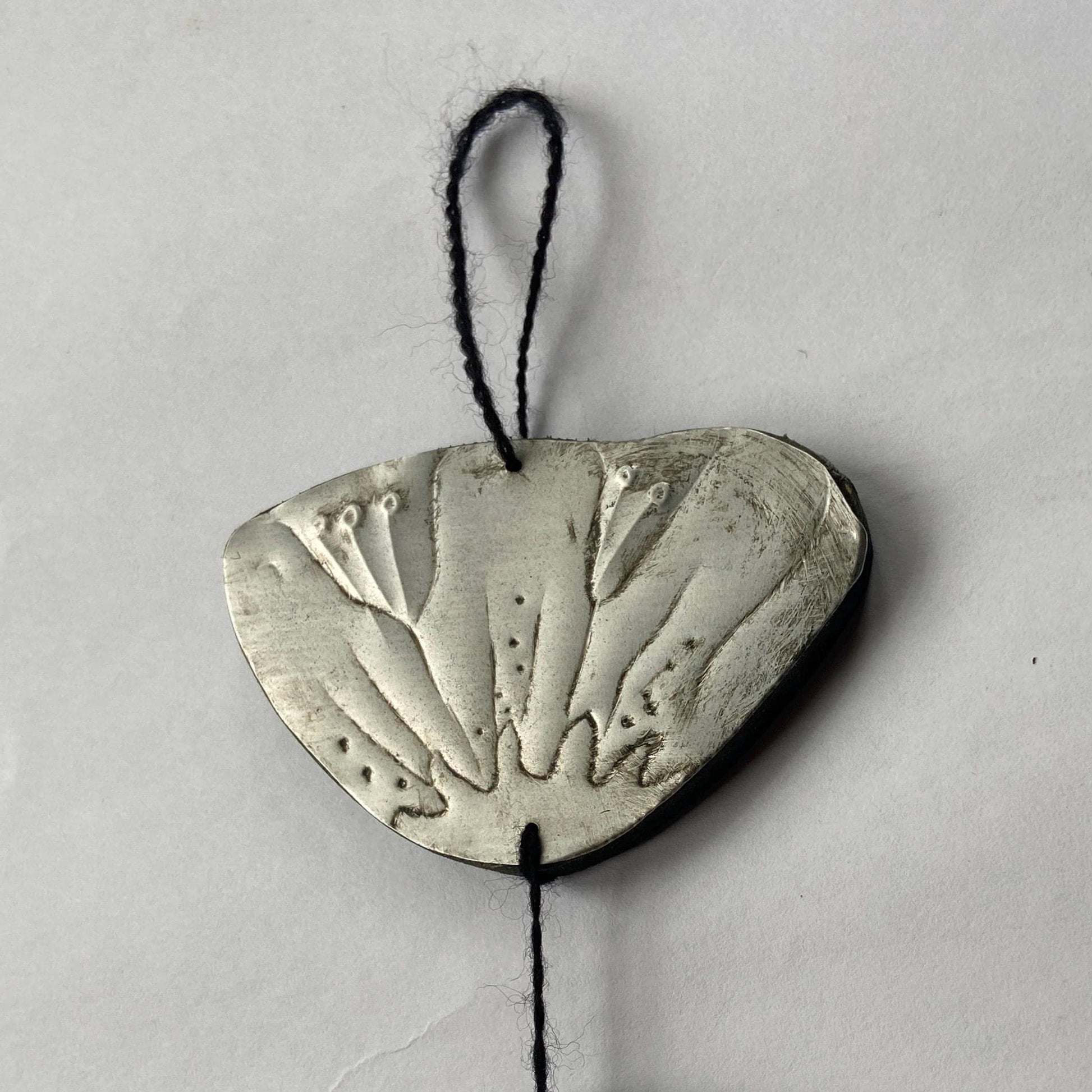 Hearts and flowers, recycled metal and wood wall hanging
