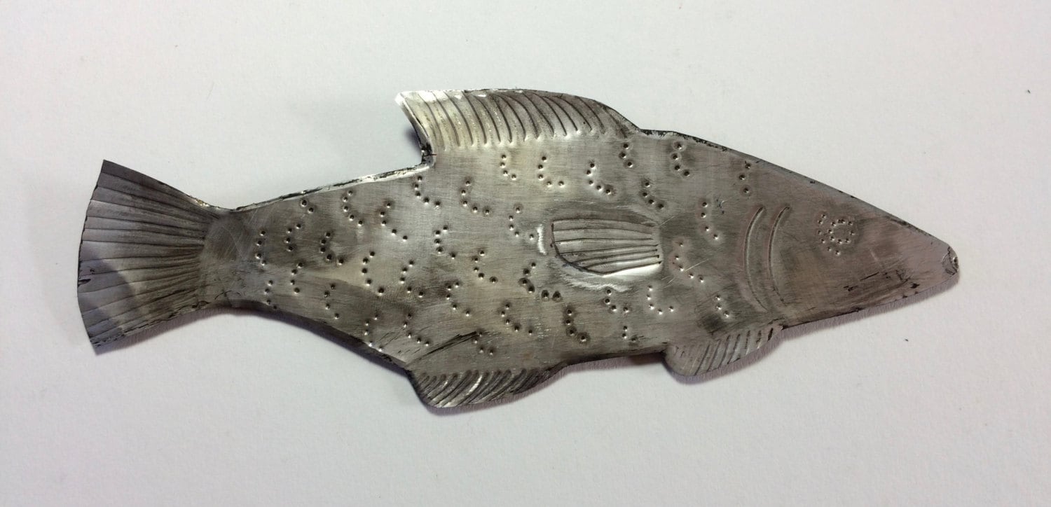 Handmade Recycled Aluminum Fish – Coastal Decor (19cm)