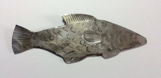 Handmade Recycled Aluminum Fish – Coastal Decor (19cm)
