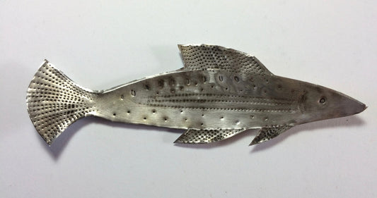 Handmade Recycled Aluminum Fish - Coastal Decor (17cm)