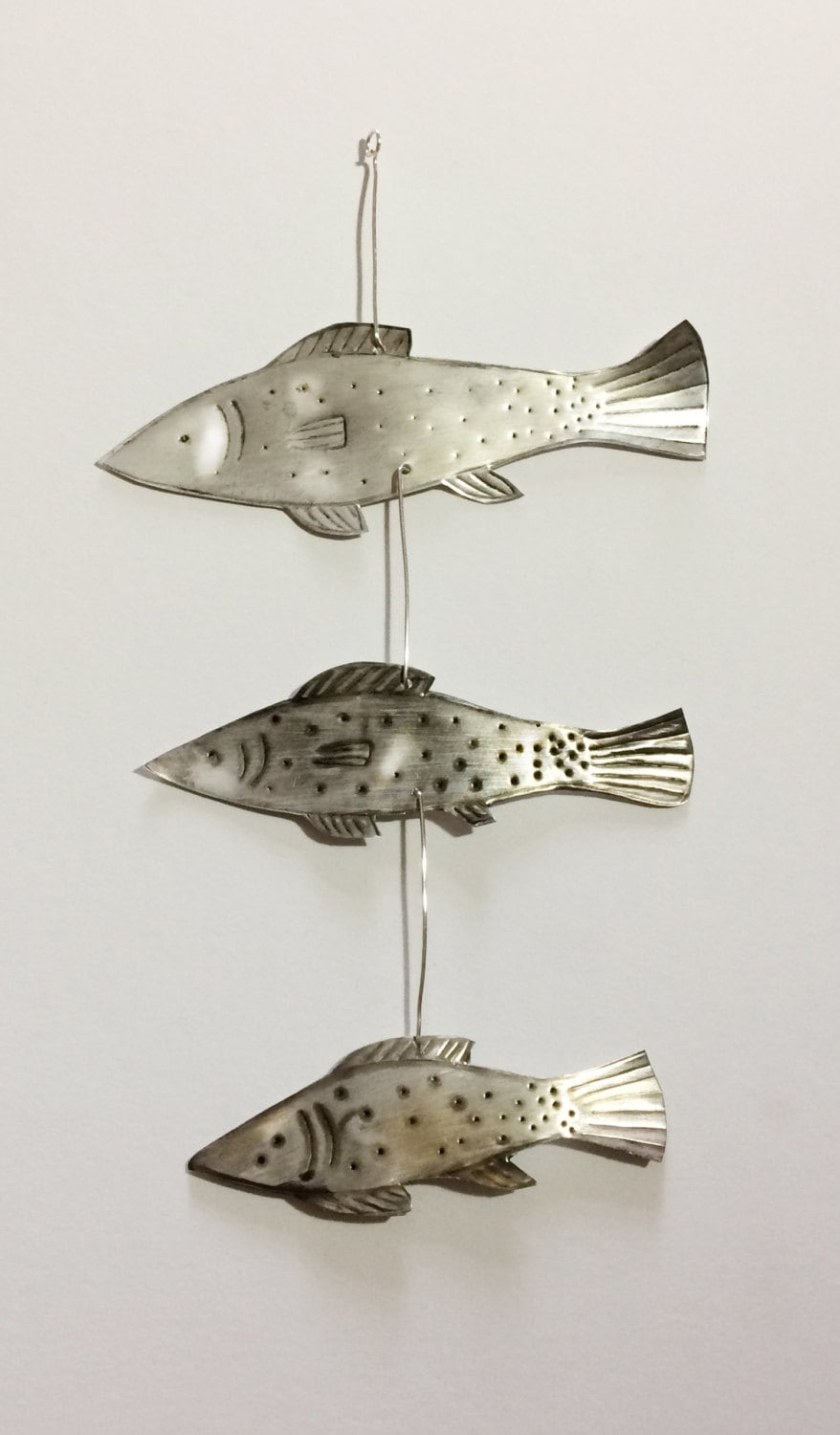 Recycled Aluminum Fish Hanging Mobile – Handmade Nautical Decor