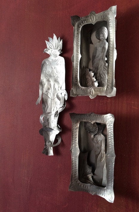 Hilda Saint of Daytime Moon Altar Box, Recycled Materials