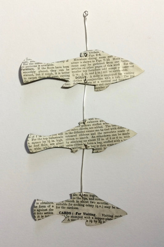 Recycled Aluminum Fish Hanging Mobile – Handmade Nautical Decor