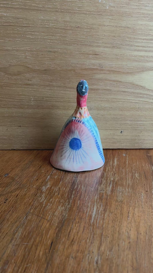Bell: Blue Sun. Hand made ceramic bell