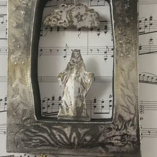 Morgan Le Fay Opera Shrine, Reclaimed Timber, Stamped Aluminum